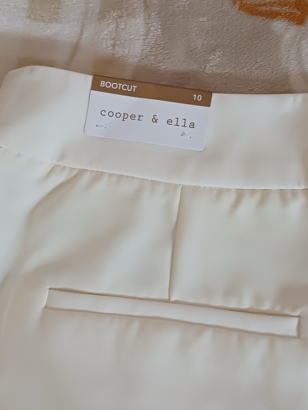 cooper & ella Cream Boot Cut Dress Pants - Picture 2 of 5